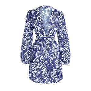 Trendyol Geometric Patterned Mini Woven Cut Out/Window Beach Dress
