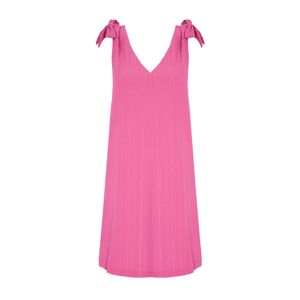 Trendyol Fuchsia Plain Relaxed Mini Woven 99% Polyester,1% Elastane Dress