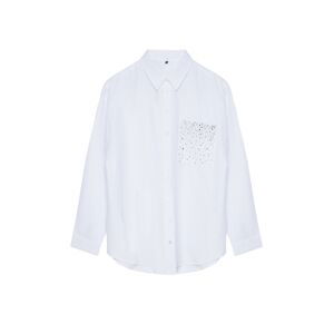 Trendyol Ecru Pocket Detailed Woven Shirt