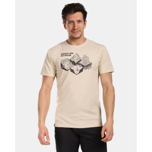 Men's cotton T-shirt Kilpi VIBE-M Beige