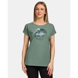 Women's cotton T-shirt Kilpi NELLIM-W Khaki