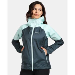 Women's outdoor hardshell jacket Kilpi HURRICANE-W Dark green