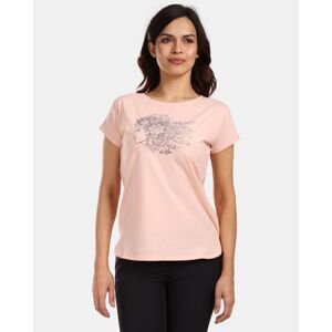 Women's cotton T-shirt Kilpi NELLIM-W Coral