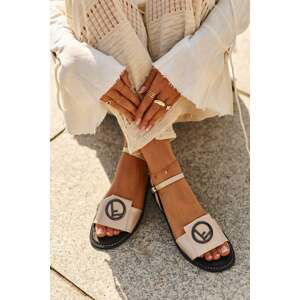 Women's sandals with S.Barski Gold trim