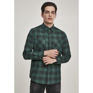 Plaid Flannel Shirt 7 - dark green/black