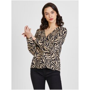 Black-brown patterned blouse ONLY Victoria - Ladies