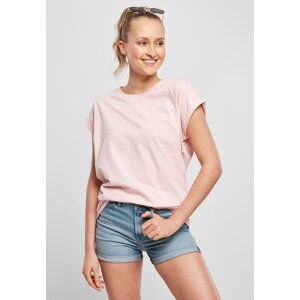 Women's T-Shirt Melange Extended Shoulder Tee pink melange