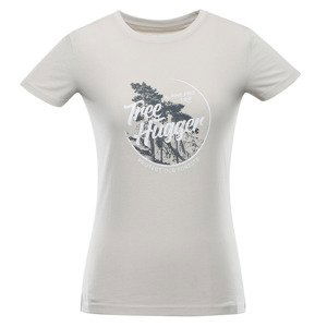 Women's T-shirt made of organic cotton ALPINE PRO WORLDA moonbeam variant pb