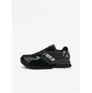 Black Men's Sneakers with Suede Details Replay - Men's