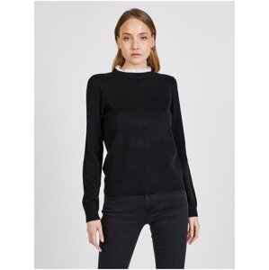 Black sweater with decorative stand-up collar JDY Caddy - Women