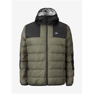 Black and Green Men's Quilted Double-Sided Jacket Picture Scape Sorona® - Men