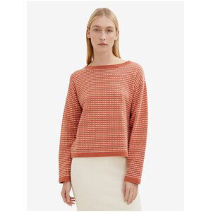 Orange Women Patterned Sweater Tom Tailor - Women