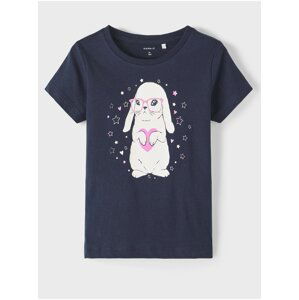 Dark blue girly T-shirt name it Brigita - Girls