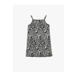 Koton Strappy Dress with Abstract Pattern