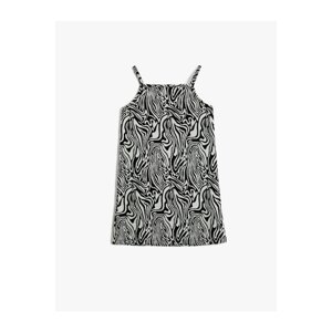 Koton Strappy Dress with Abstract Pattern