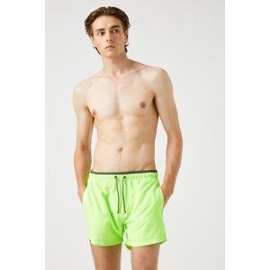 Koton Basic Swim Shorts with Lace Waist