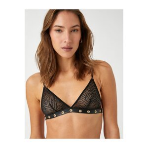 Koton Bra Satin Unpadded Non-Wireless Sparkly