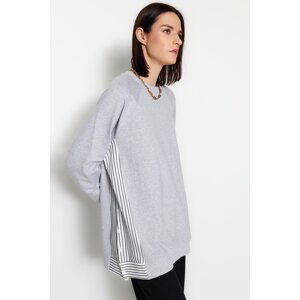 Trendyol Gray Woven Pieced Knitted Tunic