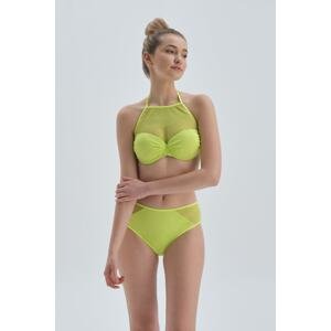 Dagi Bikini Top - zelená - hladká