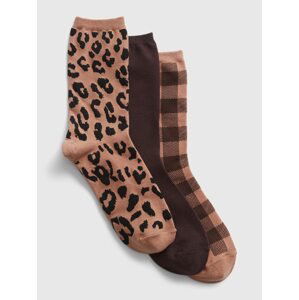 GAP High patterned socks, 3 pairs - Women