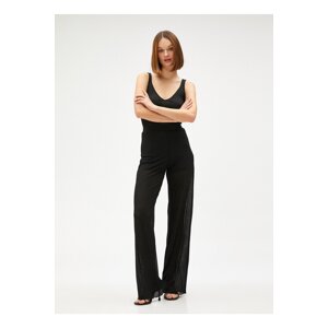 Koton Normal Waist Standard Black Women's Trousers 3sak40002ek