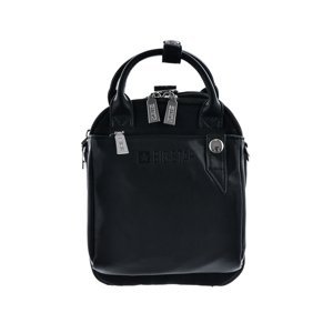 Leather backpack bag Big Star 2in1 LL574049 Black