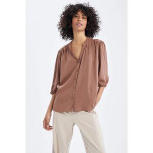 DEFACTO V Neck Half Sleeves Blouse