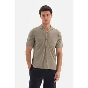 Dagi Khaki Cupra Short Sleeve Modal Shirt