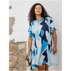 Blue Ladies Patterned Dress Fransa - Women