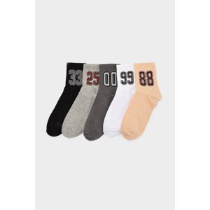 Trendyol Men's Multicolored 5-Pack College Socks