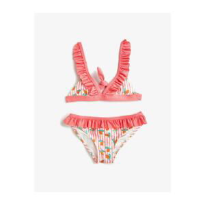 Koton Bikini 2 Piece Floral Ruffle