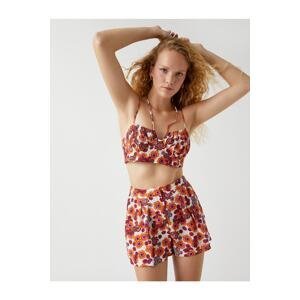Koton Floral Crop Top with Straps
