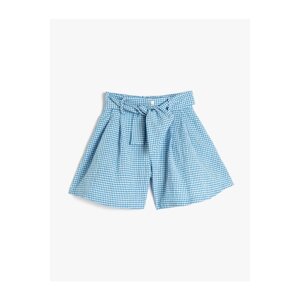 Koton Shorts Belt Detailed Pleated High Waist