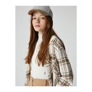 Koton Lumberjack Shirt Jacket Oversize Hooded with Pocket Detail