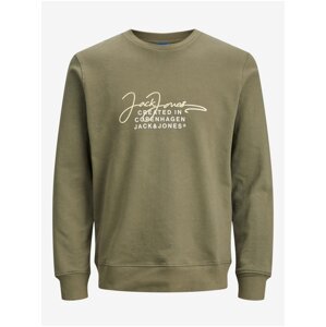 Khaki Mens Sweatshirt Jack & Jones Splash - Men