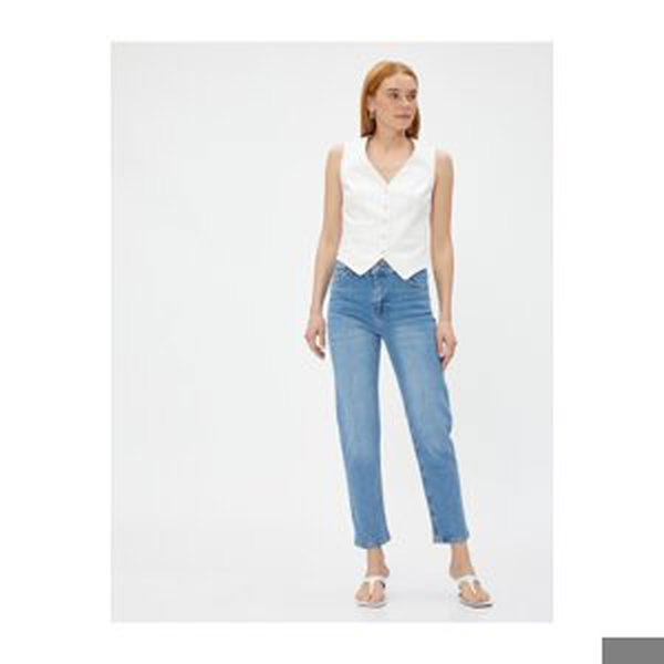 Koton džínsy s vysokým pásom mierne chudé nohy - Eva Jeans