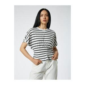 Koton Gathered Waist T-Shirt Crew Neck Low Sleeve