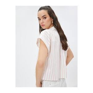 Koton Cotton Crop Shirt With Pocket