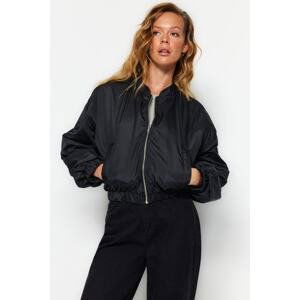 Trendyol Black oversize vodoodpudivý bomber bundový kabát