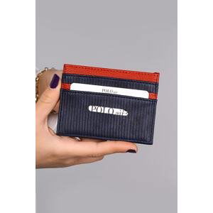 Polo Air Men's Striped Patterned Card Holder, Navy