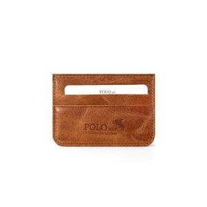 Polo Air Genuine Leather and Tan Credit Card Holder in its Box