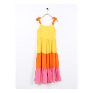 Koton Plain Yellow Girl's Standard Dress 3skg80020aw