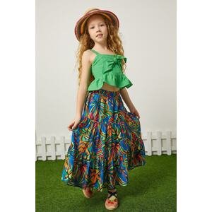Koton Girl's High Waist Elastic Waist Long Skirt 3SKG70075AW