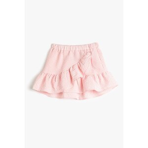 Koton Girl's Pink Striped Skirt