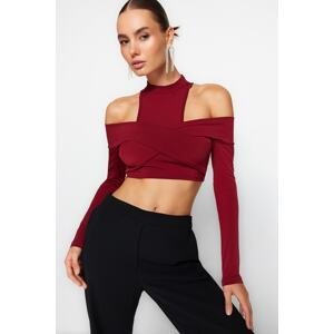 Trendyol Burgundy Window/Cut Out Detailed Blouse