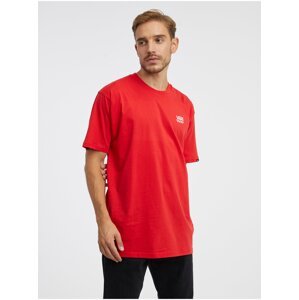 Red Men's T-Shirt VANS Left Chest Logo - Men