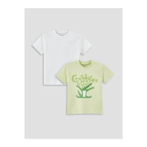 LC Waikiki LCW Baby Crew Neck Printed Baby Boy T-Shirt 2-Pack