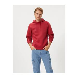 Koton 4wam70023mk Men's Sweatshirt Burgundy