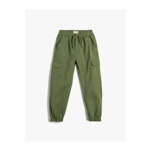 Koton Jogger Cargo Pants Cotton Tie Waist Pocket