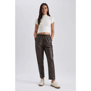 DEFACTO jogger With Pockets Faux Leather Pants